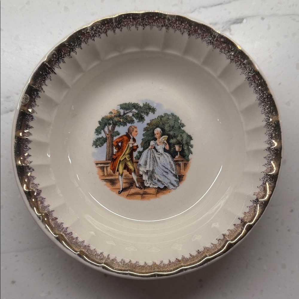 Vintage Cronin China Co. Courting Couple Berry Bowl – 5.5” [F]